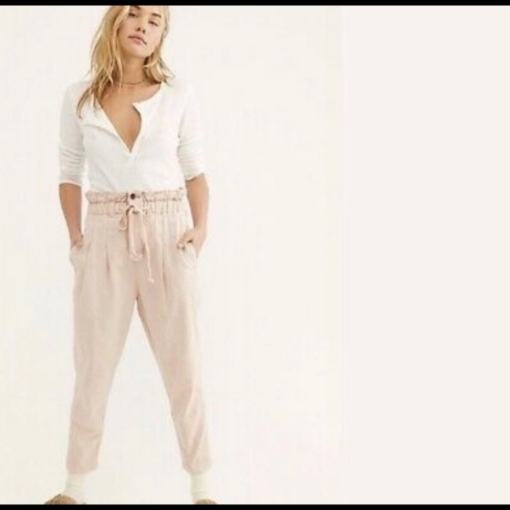 Free People Margate Pleated Trouser Misty Rose NWT - Picture 5 of 6